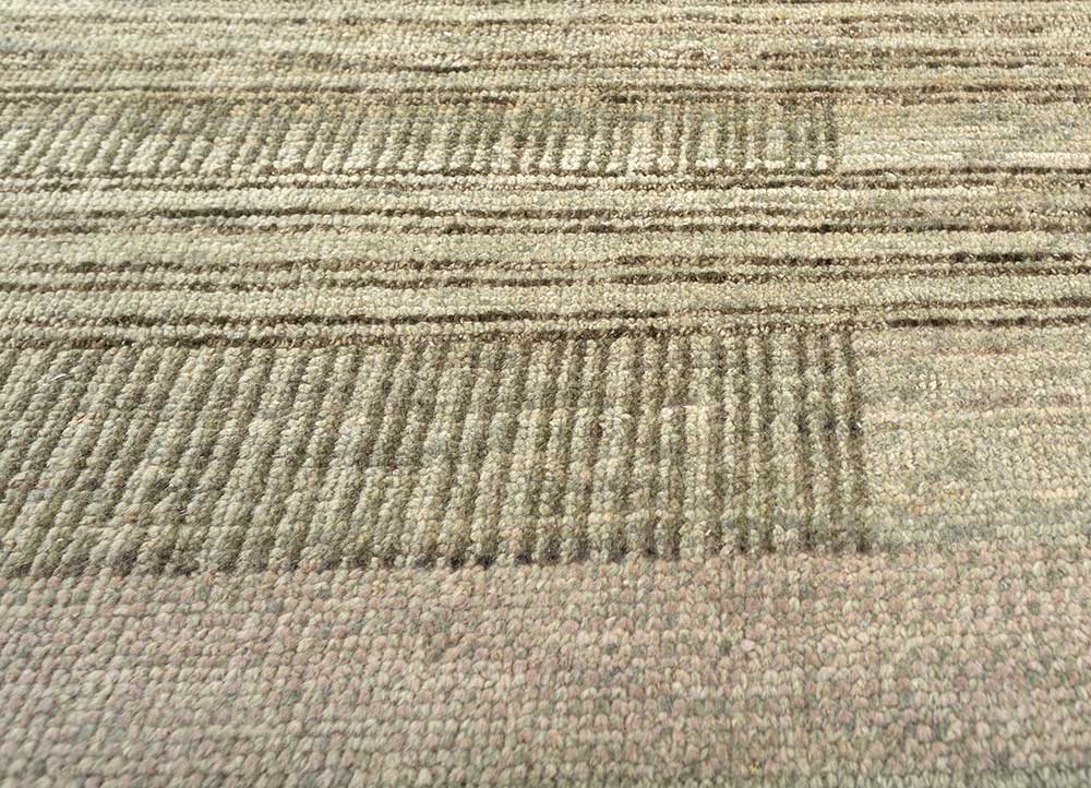 bylthe green afghan wool Hand Knotted Rug - CloseUp