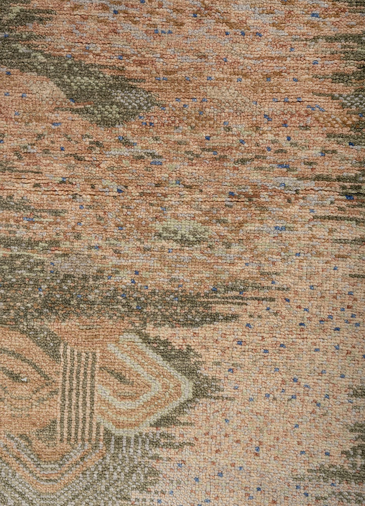 manchaha beige and brown wool Hand Knotted Rug - CloseUp manchaha beige and brown wool Hand Knotted Rug - CloseUp
