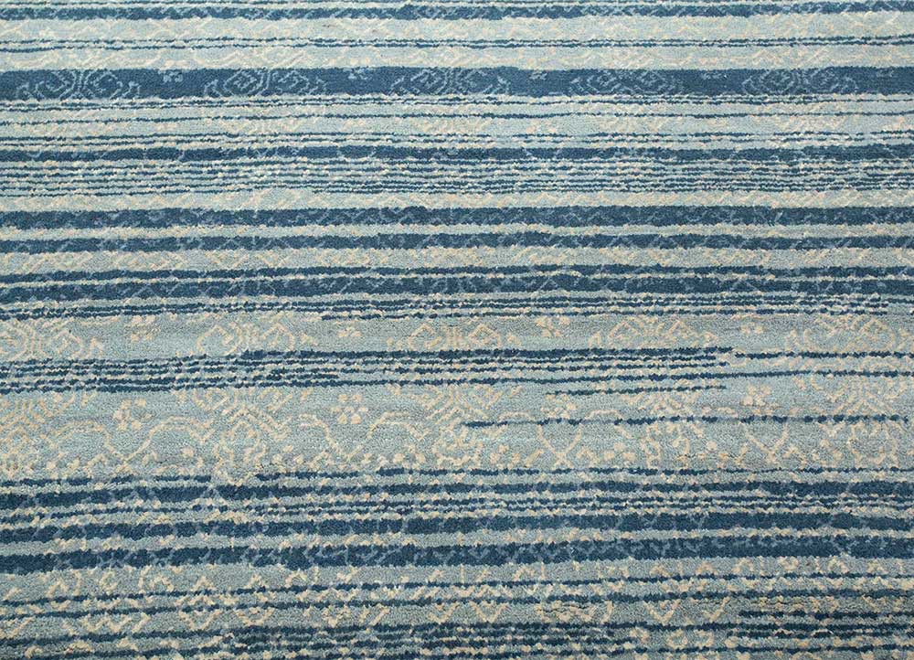 viscaya blue wool and silk Hand Knotted Rug - CloseUp viscaya blue wool and silk Hand Knotted Rug - CloseUp
