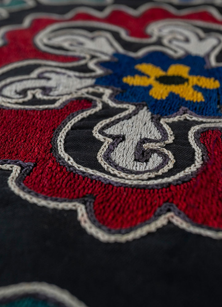 jean blue cotton Hand Loom Rug - CloseUp jean blue cotton Hand Loom Rug - CloseUp