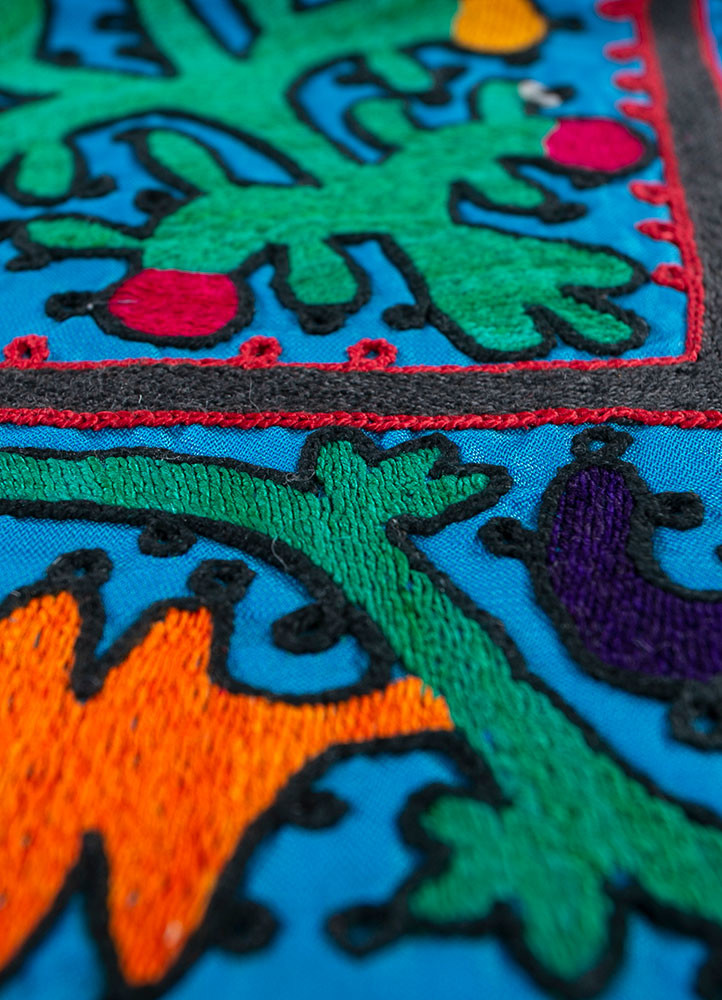 jean blue cotton Hand Loom Rug - CloseUp jean blue cotton Hand Loom Rug - CloseUp