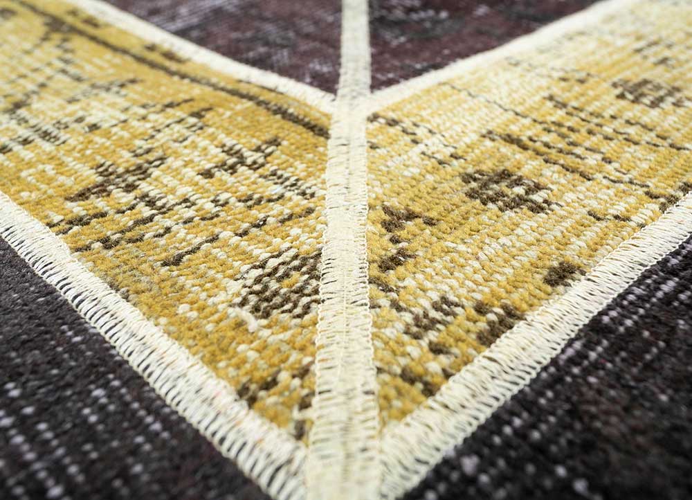 provenance gold wool Hand Knotted Rug - CloseUp