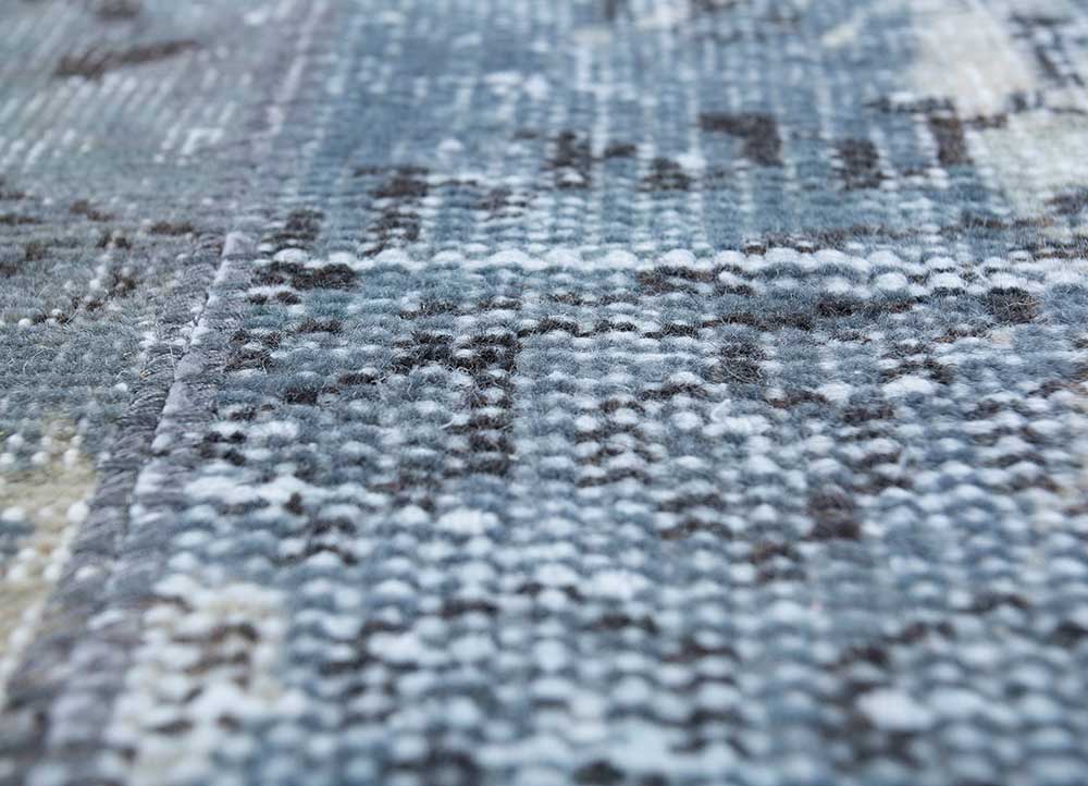 provenance grey and black wool Hand Knotted Rug - CloseUp