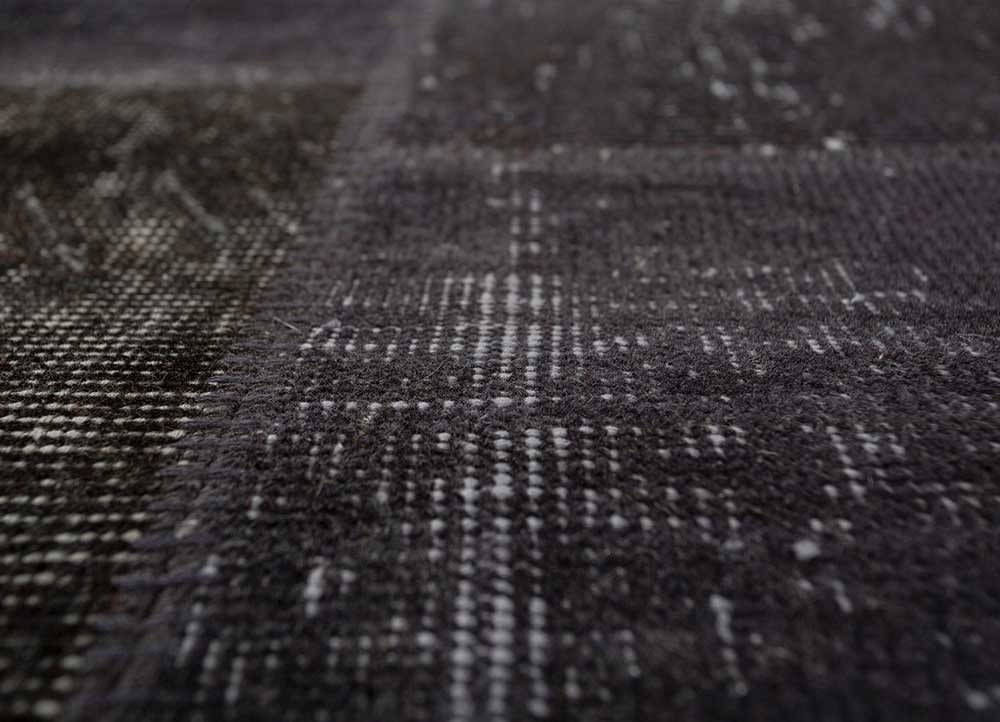 provenance grey and black wool Hand Knotted Rug - CloseUp provenance grey and black wool Hand Knotted Rug - CloseUp
