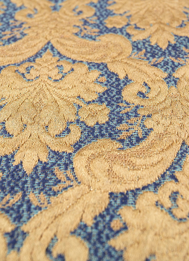 bespoke sile blue polyester Hand Loom Rug - CloseUp bespoke sile blue polyester Hand Loom Rug - CloseUp