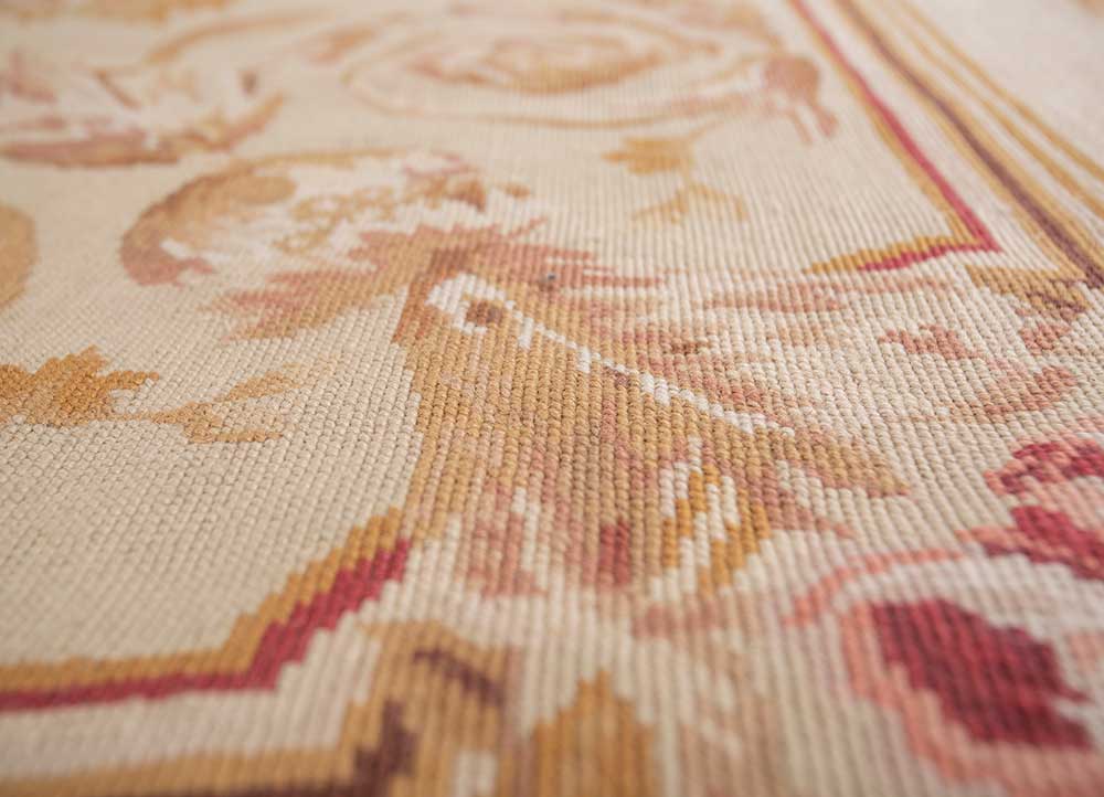 wall art green wool Hand woven Rug - CloseUp