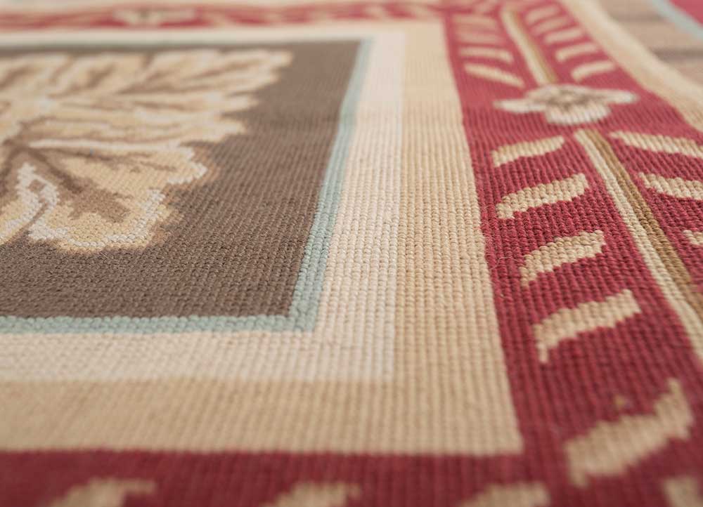 aprezo red and orange cotton  Rug - CloseUp