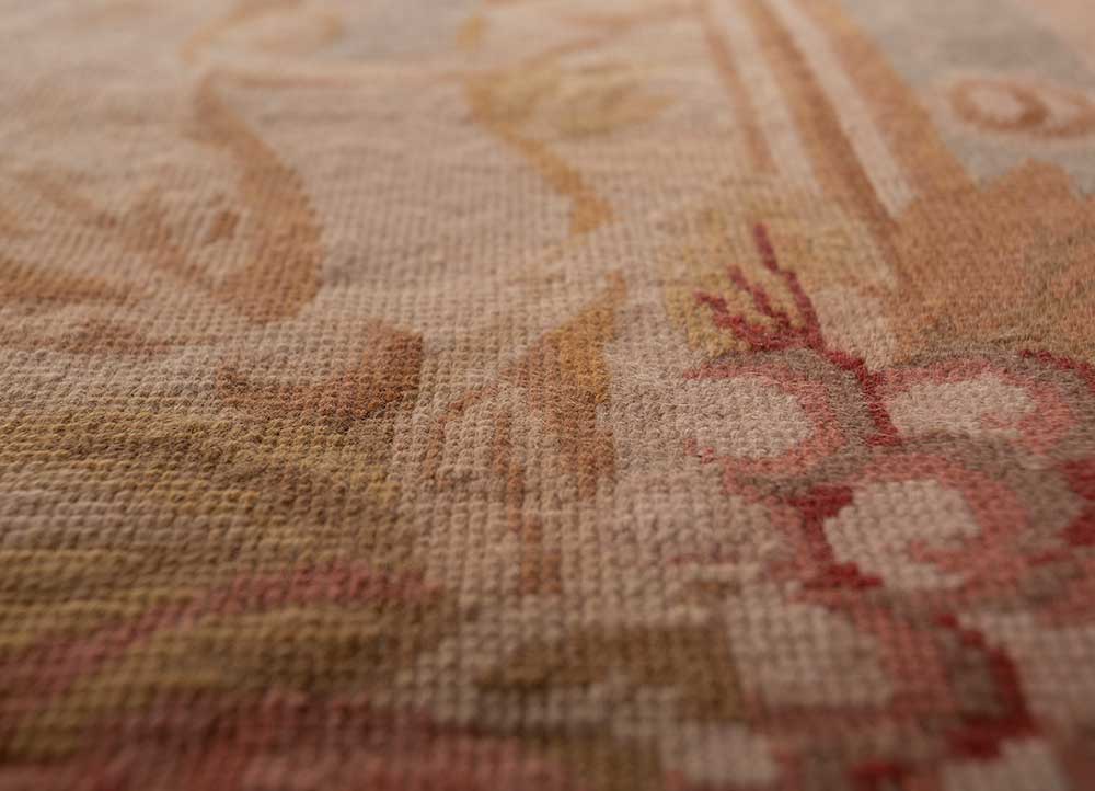 aprezo red and orange cotton  Rug - CloseUp