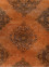 vintage red and orange wool Hand Knotted Rug - CloseUp vintage red and orange wool Hand Knotted Rug - CloseUp
