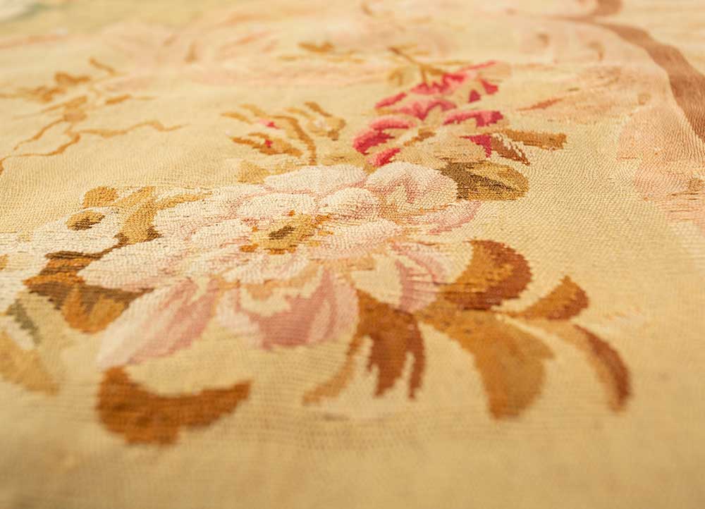 wall art gold wool Hand woven Rug - CloseUp wall art gold wool Hand woven Rug - CloseUp