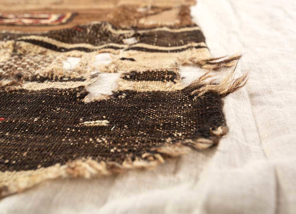 bespoke sile grey and black wool Wall Art Rug - CloseUp bespoke sile grey and black wool Wall Art Rug - CloseUp