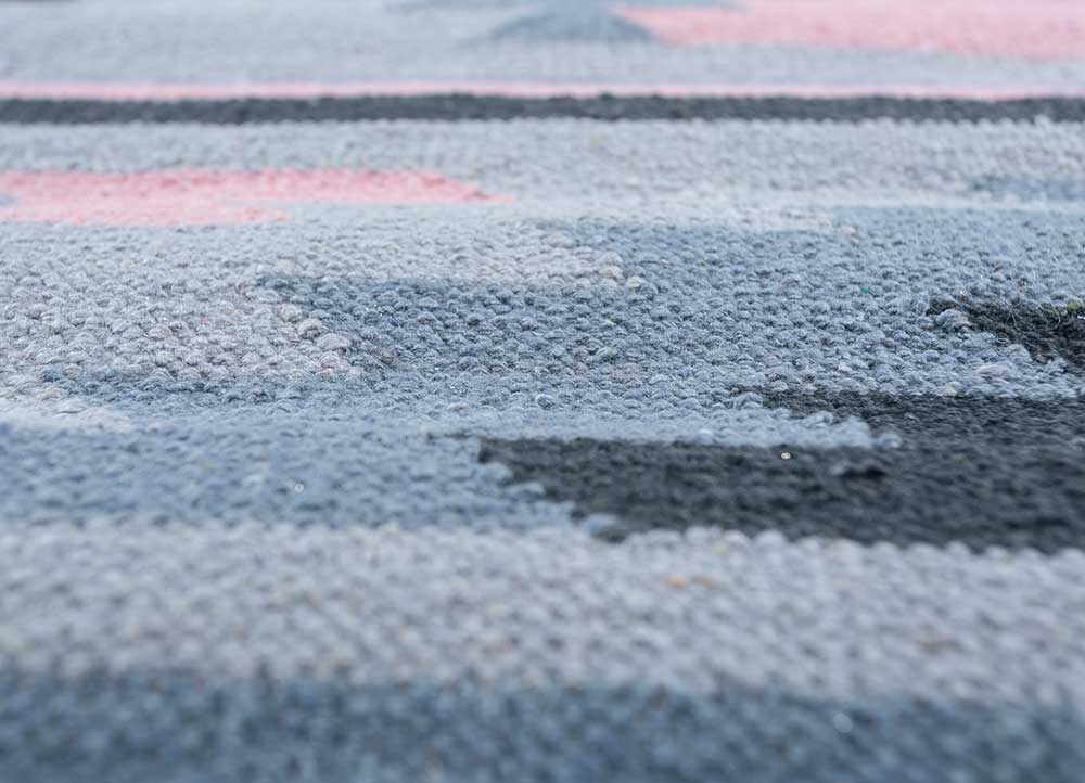 bedouin blue cotton Flat Weaves Rug - CloseUp