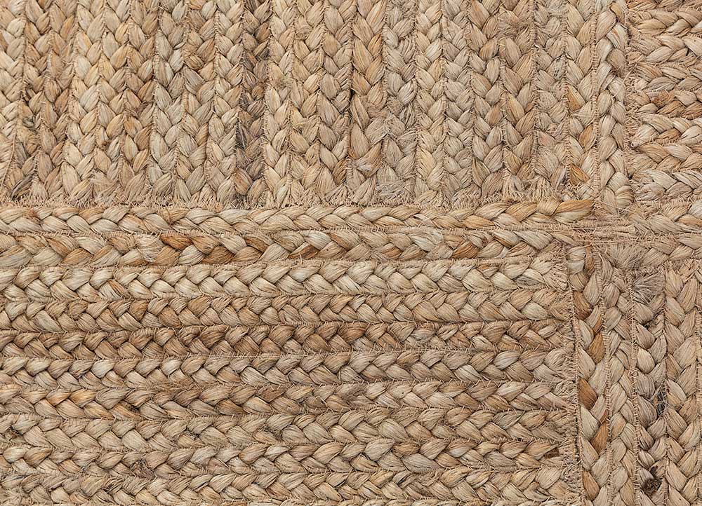 nomadic threads beige and brown jute and hemp Flat Weaves Rug - CloseUp