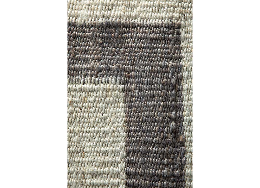 nomadic threads grey and black jute and hemp Flat Weaves Rug - CloseUp