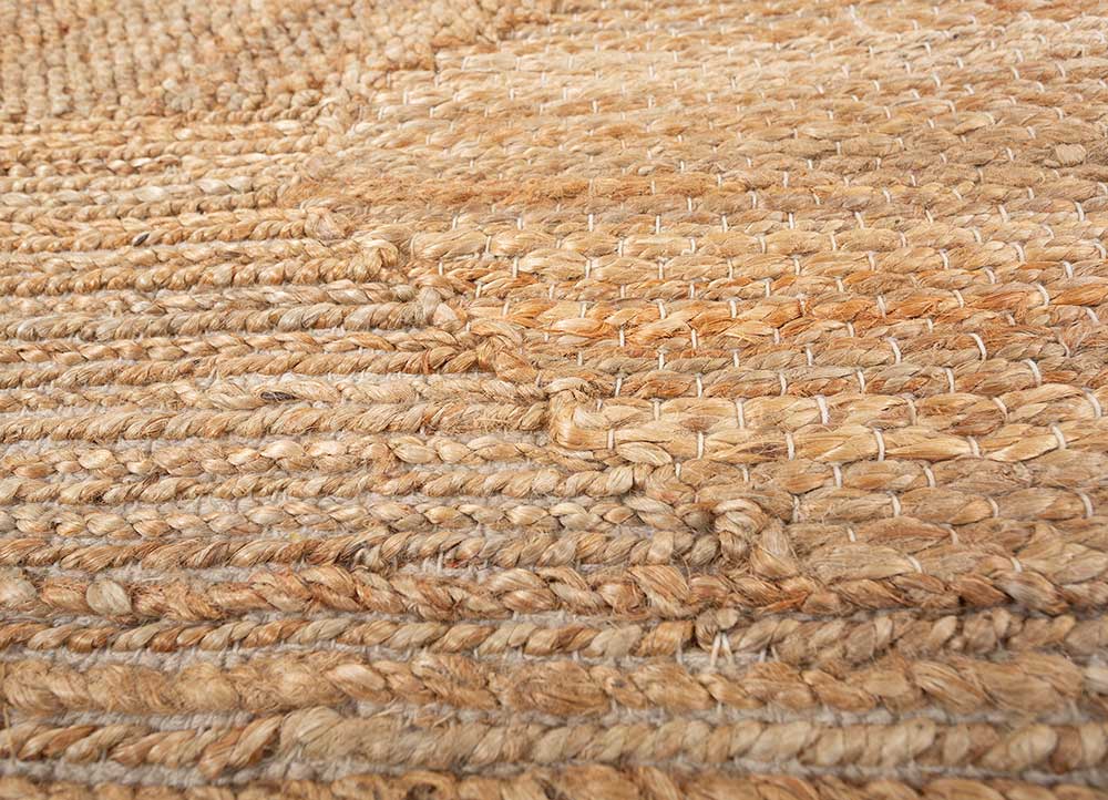 nomadic threads beige and brown jute and hemp Flat Weaves Rug - CloseUp