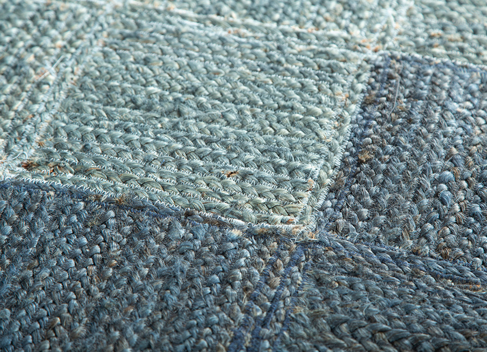 nomadic threads blue jute and hemp Flat Weaves Rug - CloseUp nomadic threads blue jute and hemp Flat Weaves Rug - CloseUp