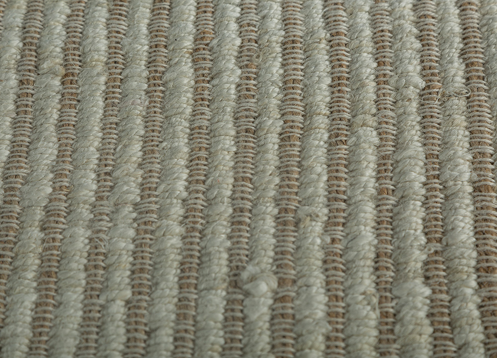 abrash beige and brown jute and hemp Flat Weaves Rug - CloseUp