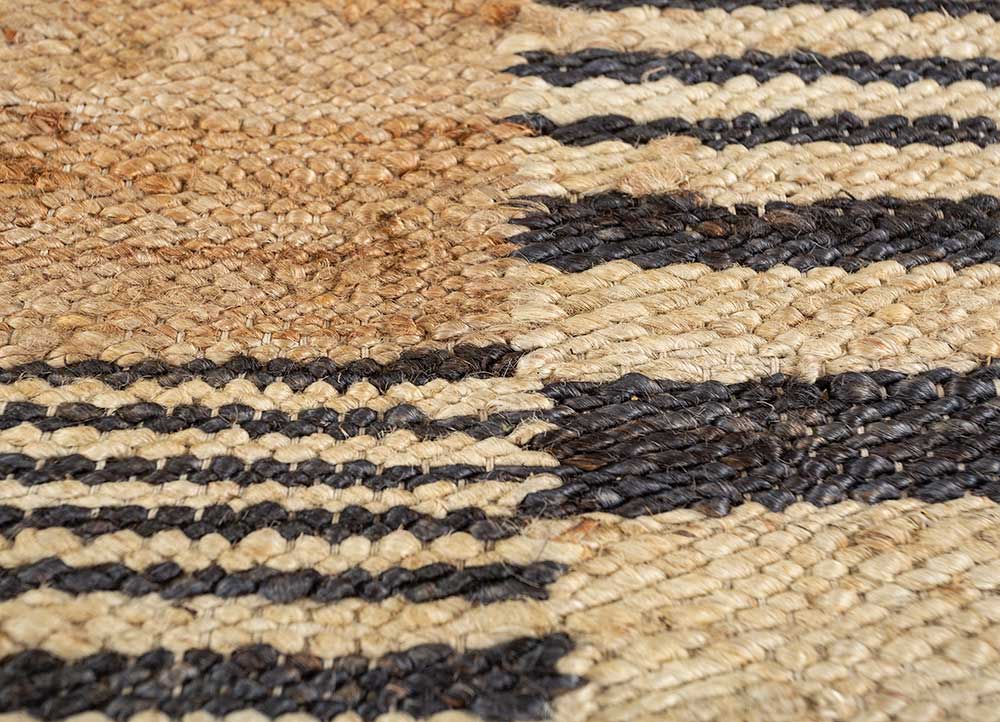 nomadic threads beige and brown jute and hemp Flat Weaves Rug - CloseUp