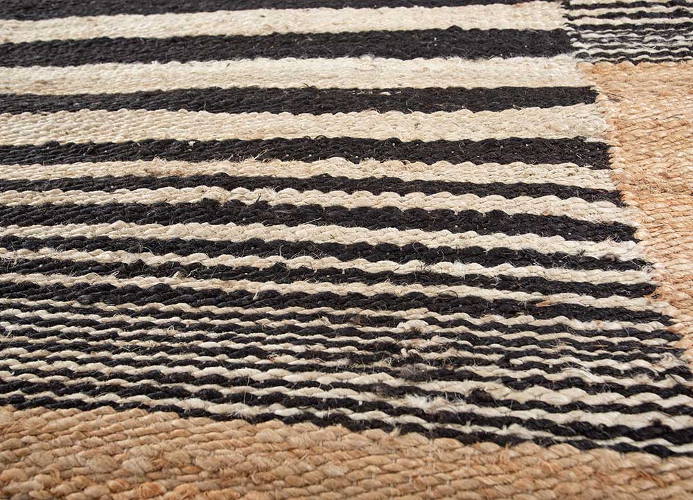 nomadic threads beige and brown jute and hemp Flat Weaves Rug - CloseUp