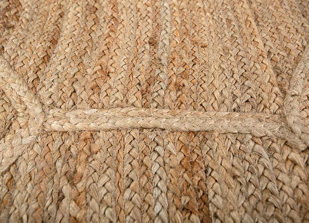 nomadic threads beige and brown jute and hemp Flat Weaves Rug - CloseUp