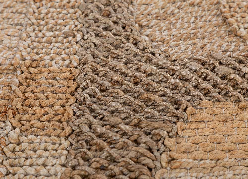 nomadic threads beige and brown jute and hemp Flat Weaves Rug - CloseUp