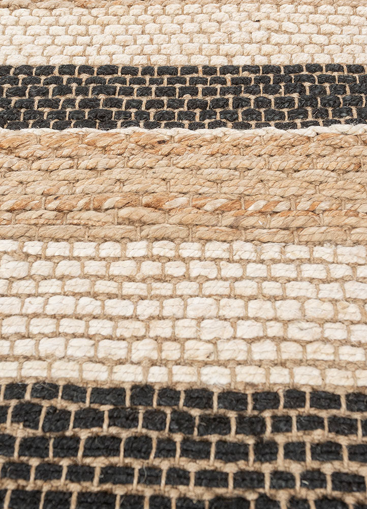 nomadic threads beige and brown jute and hemp Flat Weaves Rug - CloseUp
