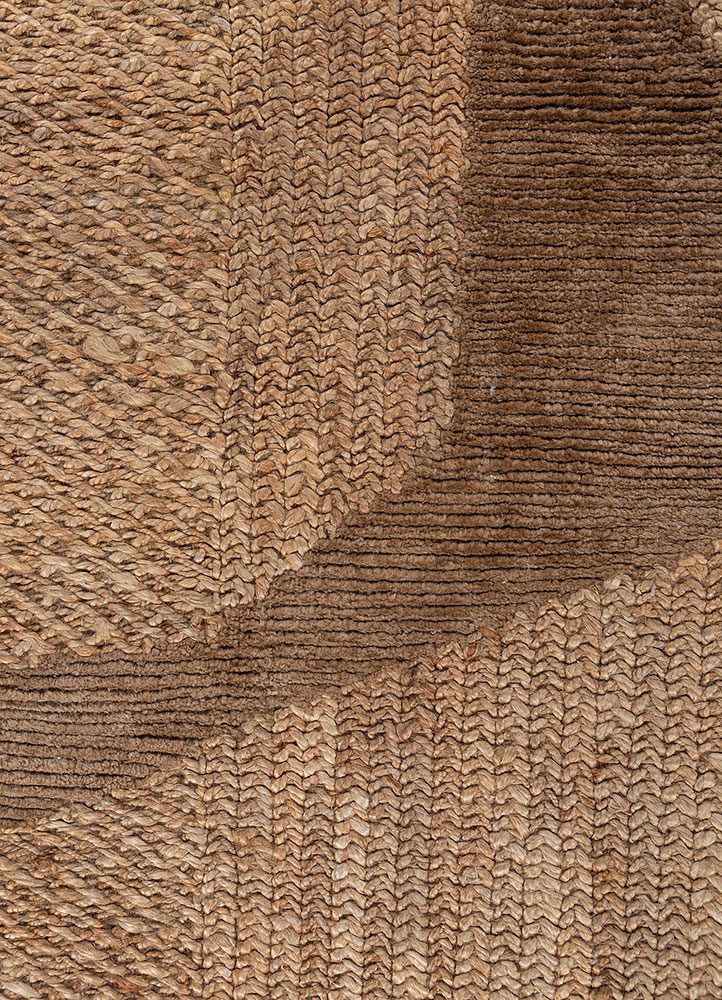 nomadic threads beige and brown jute and hemp Flat Weaves Rug - CloseUp