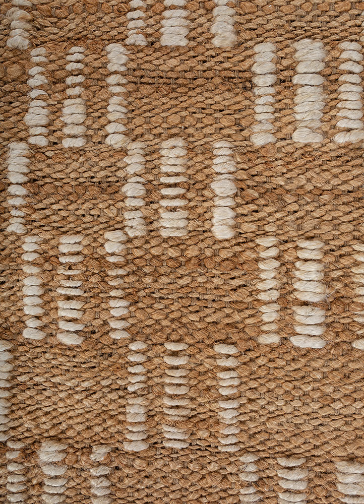 nomadic threads beige and brown jute and hemp Flat Weaves Rug - CloseUp