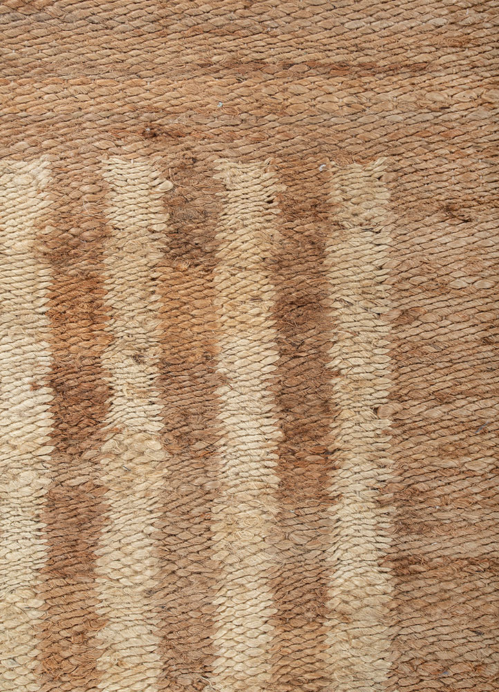 nomadic threads beige and brown jute and hemp Flat Weaves Rug - CloseUp