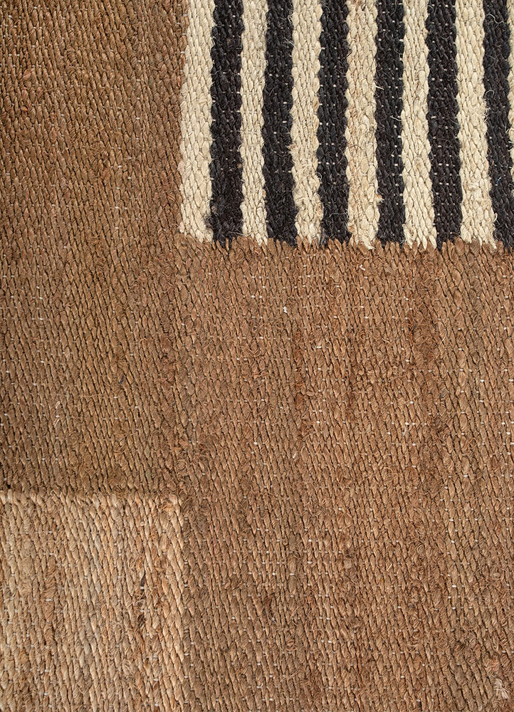 nomadic threads beige and brown jute and hemp Flat Weaves Rug - CloseUp