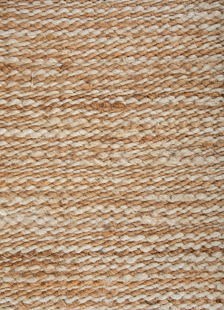 nomadic threads beige and brown jute and hemp Flat Weaves Rug - CloseUp