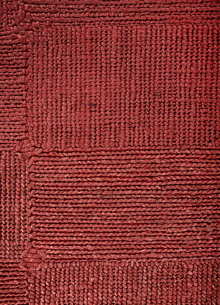 nomadic threads red and orange jute and hemp Flat Weaves Rug - CloseUp
