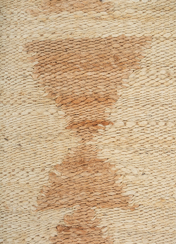 nomadic threads beige and brown jute and hemp Flat Weaves Rug - CloseUp