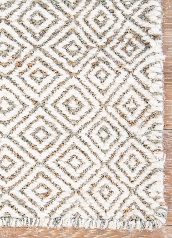 abrash ivory jute and hemp Flat Weaves Rug - CloseUp