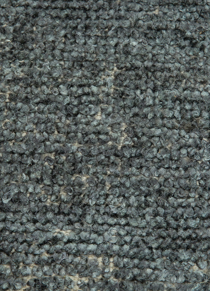 indusbar grey and black viscose hand loom Rug - CloseUp indusbar grey and black viscose hand loom Rug - CloseUp