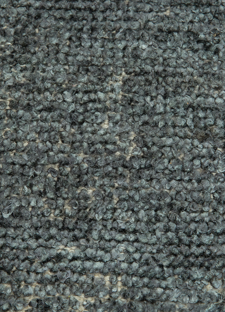 indusbar grey and black viscose Flat Weaves Rug - CloseUp