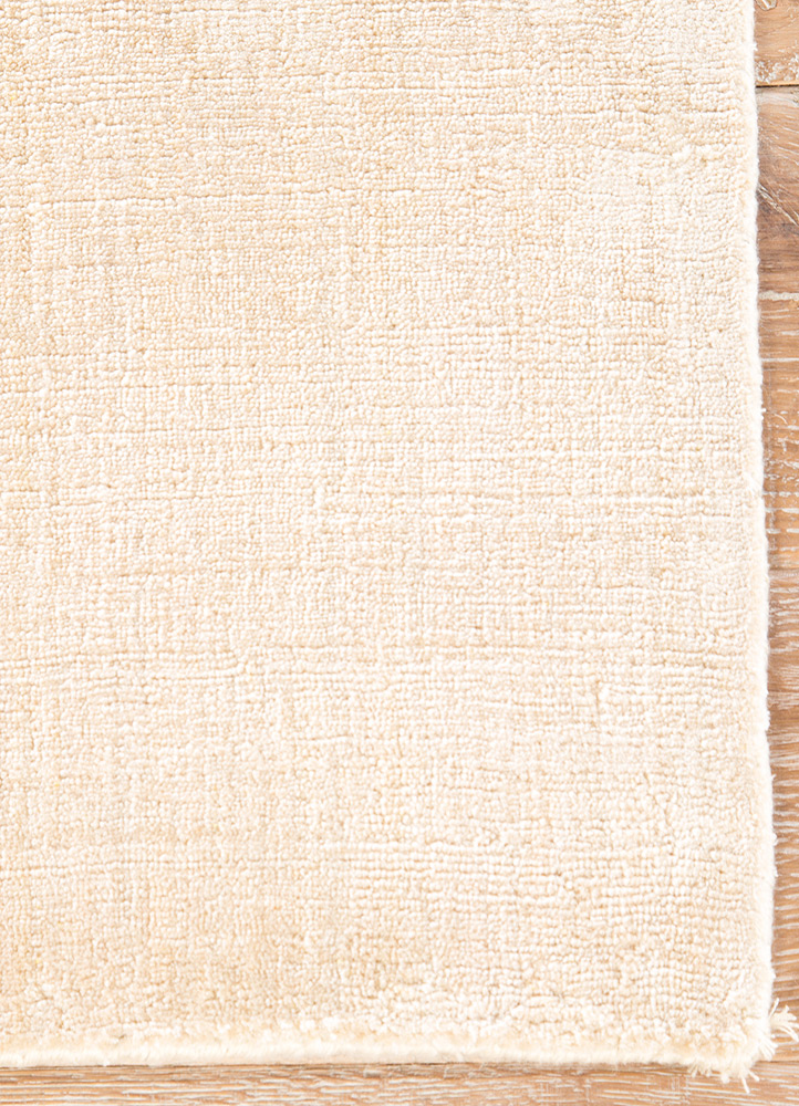 oxford ivory viscose Hand Loom Rug - CloseUp