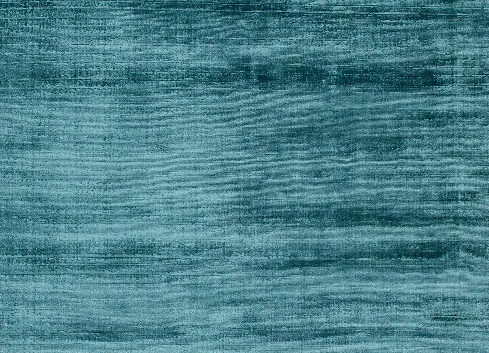 basis blue viscose Hand Loom Rug - CloseUp