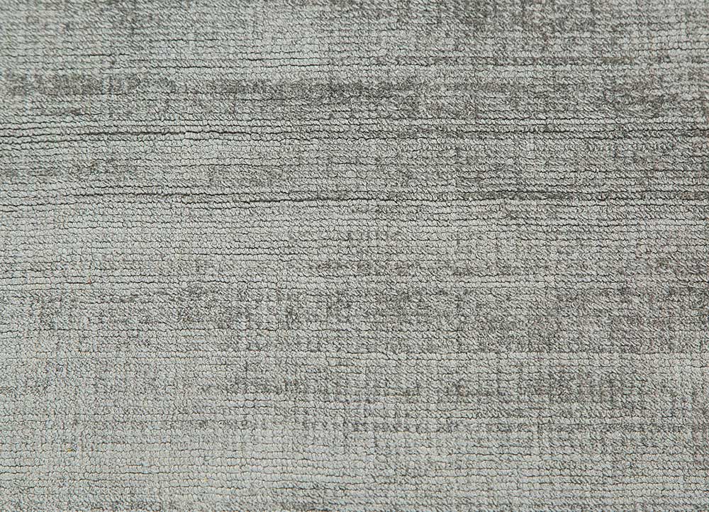 basis grey and black viscose Hand Loom Rug - CloseUp