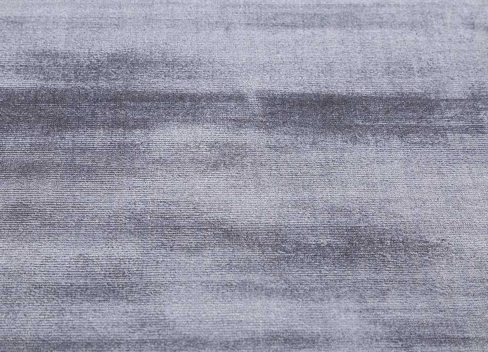 basis grey and black viscose Hand Loom Rug - CloseUp