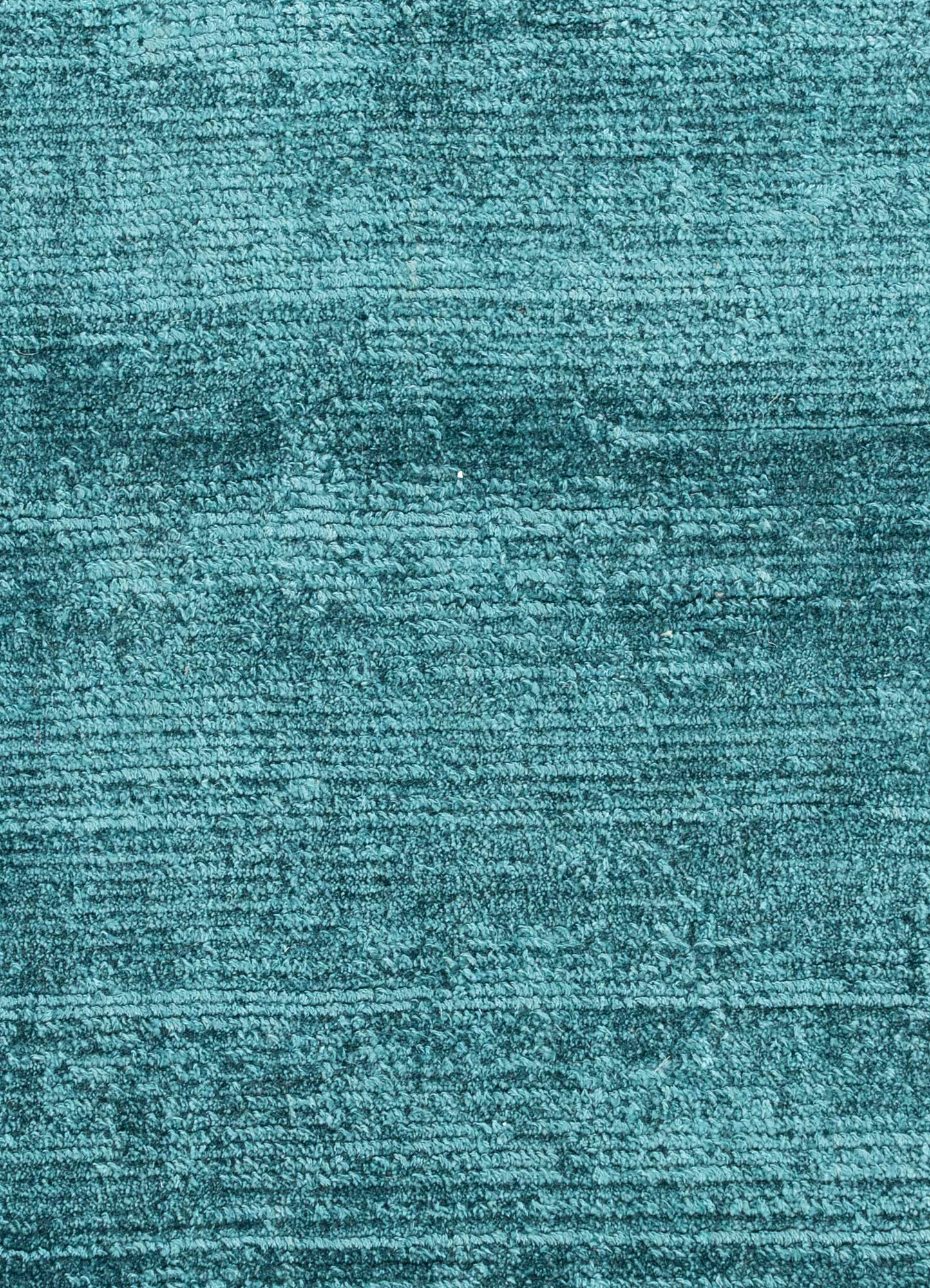 basis blue viscose Hand Loom Rug - CloseUp