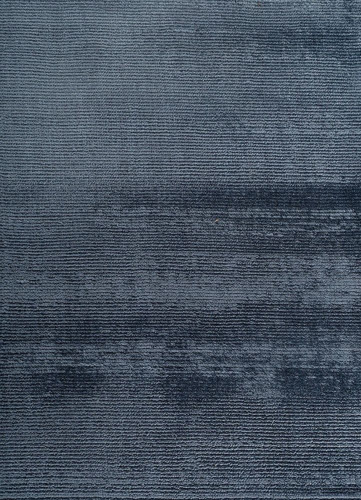 basis blue viscose Hand Loom Rug - CloseUp basis blue viscose Hand Loom Rug - CloseUp