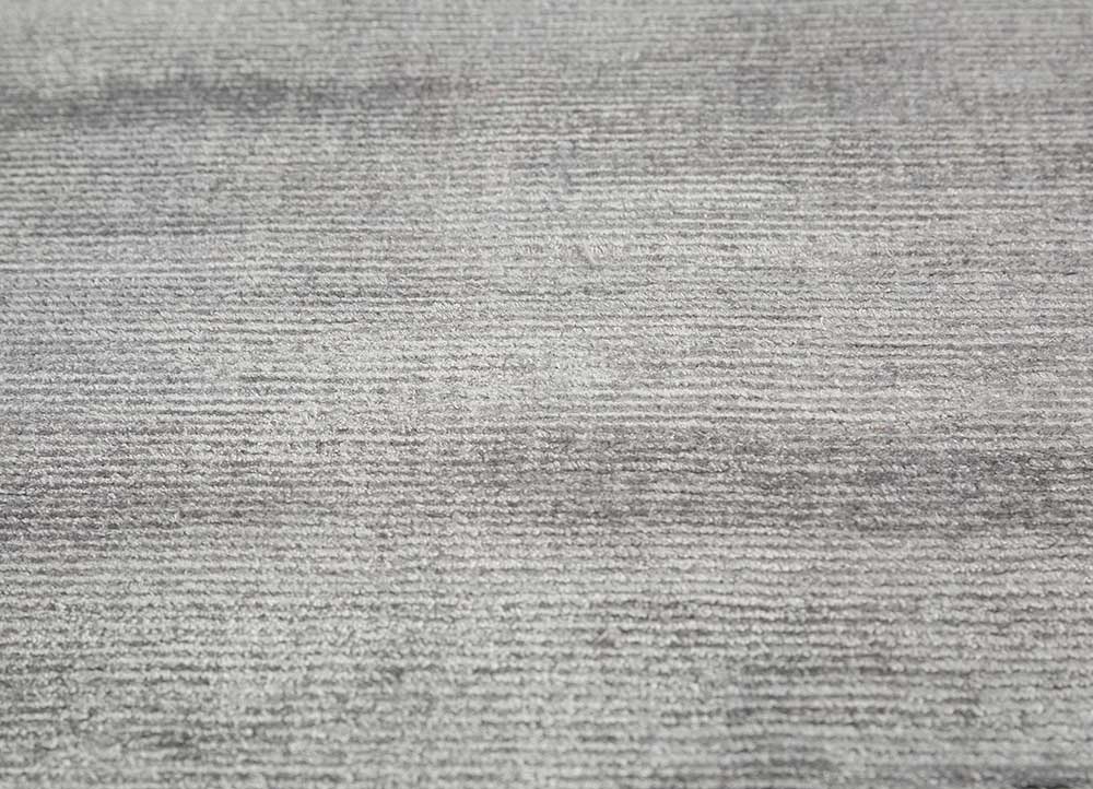 basis grey and black viscose Hand Loom Rug - CloseUp