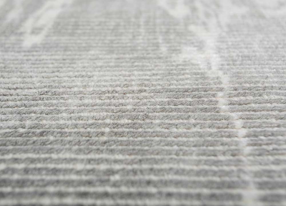bespoke sile blue wool and viscose Hand Loom Rug - CloseUp
