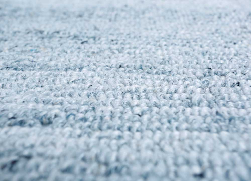 manifest blue polyester Hand Knotted Rug - CloseUp