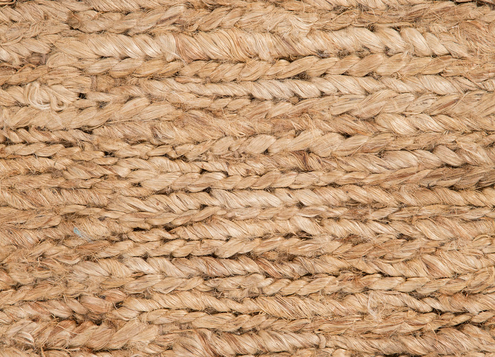 hula beige and brown jute and hemp Hand Knotted Rug - CloseUp