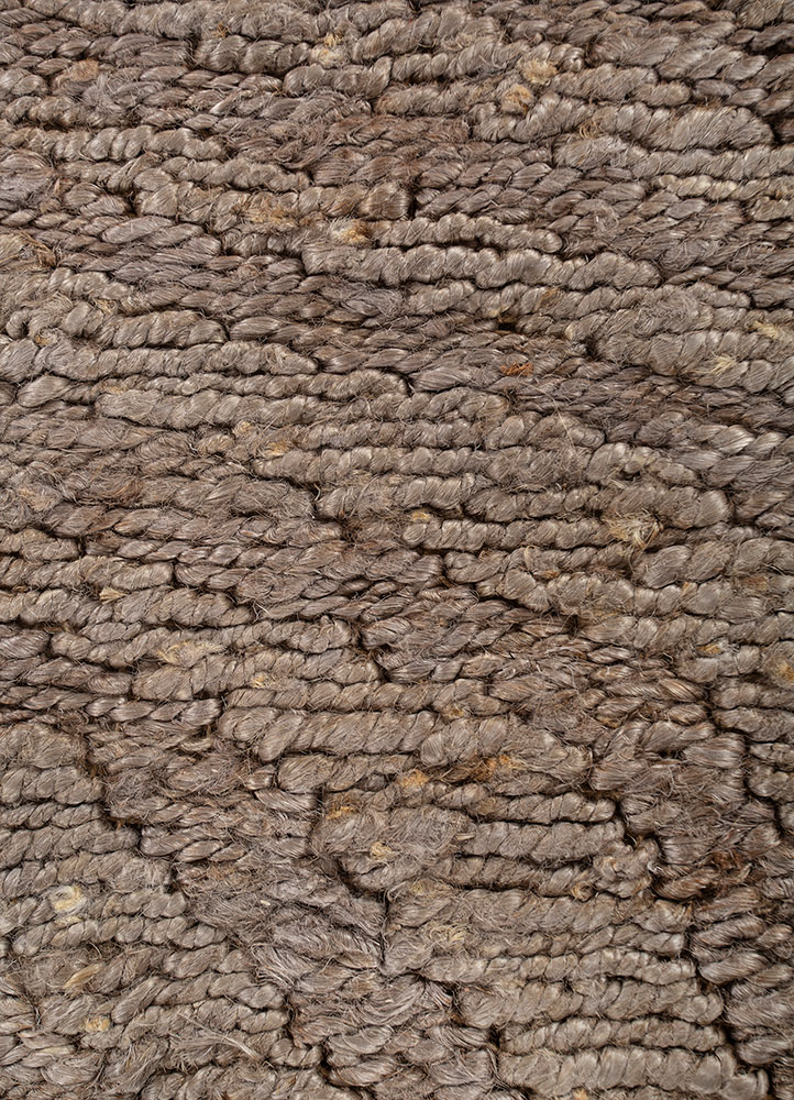 nomadic threads grey and black jute and hemp Hand Knotted Rug - CloseUp nomadic threads grey and black jute and hemp Hand Knotted Rug - CloseUp