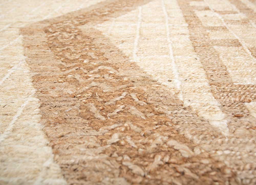 thyme ivory jute and hemp Hand Knotted Rug - CloseUp