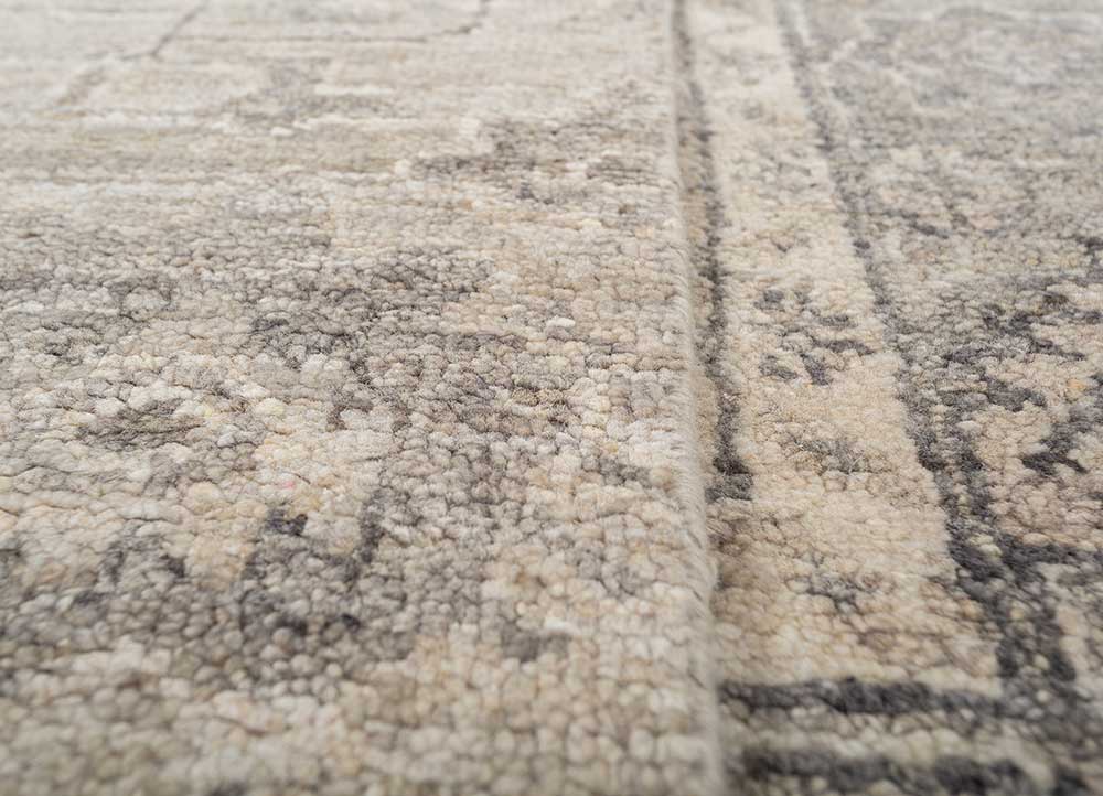 erbe grey and black wool Hand Knotted Rug - CloseUp erbe grey and black wool Hand Knotted Rug - CloseUp