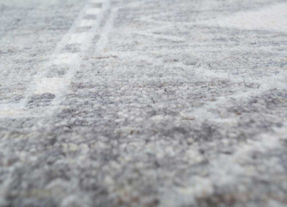 savana grey and black wool Hand Knotted Rug - CloseUp savana grey and black wool Hand Knotted Rug - CloseUp